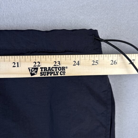 RUE Plus Parachute Pants Size 1X Black Pockets Pull Strings Y2K 100% Nylon 50x30 - Picture 2 of 8